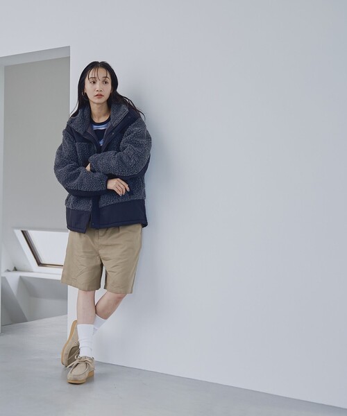 coen（コーエン）の「【そうコレ! 】頼れるデイリーブルゾン/＜PARKNIK＞スタンドボアキリカエブルゾン（WEB限定カラー）（ブルゾン・レディース・ブラック/オリーブ/ナチュラル/ネイビー・FREE）」の10枚目の写真