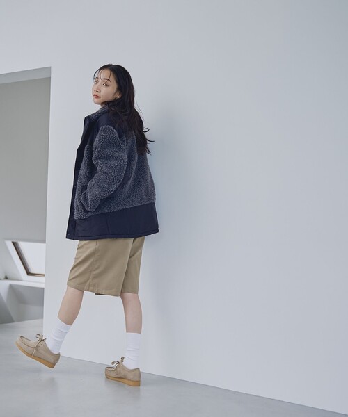 coen（コーエン）の「【そうコレ! 】頼れるデイリーブルゾン/＜PARKNIK＞スタンドボアキリカエブルゾン（WEB限定カラー）（ブルゾン・レディース・ブラック/オリーブ/ナチュラル/ネイビー・FREE）」の12枚目の写真