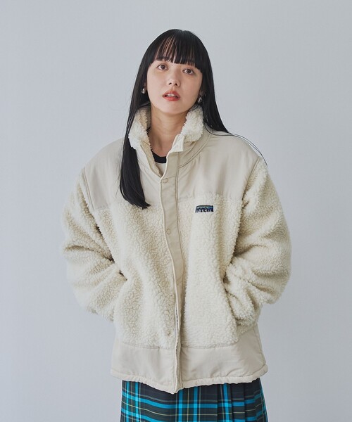 coen（コーエン）の「【そうコレ! 】頼れるデイリーブルゾン/＜PARKNIK＞スタンドボアキリカエブルゾン（WEB限定カラー）（ブルゾン・レディース・ブラック/オリーブ/ナチュラル/ネイビー・FREE）」の16枚目の写真