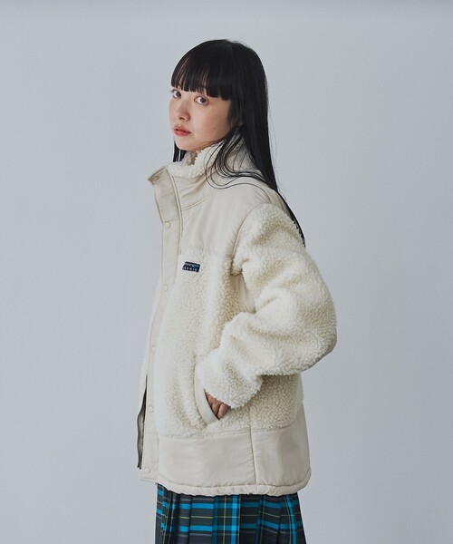 coen（コーエン）の「【そうコレ! 】頼れるデイリーブルゾン/＜PARKNIK＞スタンドボアキリカエブルゾン（WEB限定カラー）（ブルゾン・レディース・ブラック/オリーブ/ナチュラル/ネイビー・FREE）」の17枚目の写真