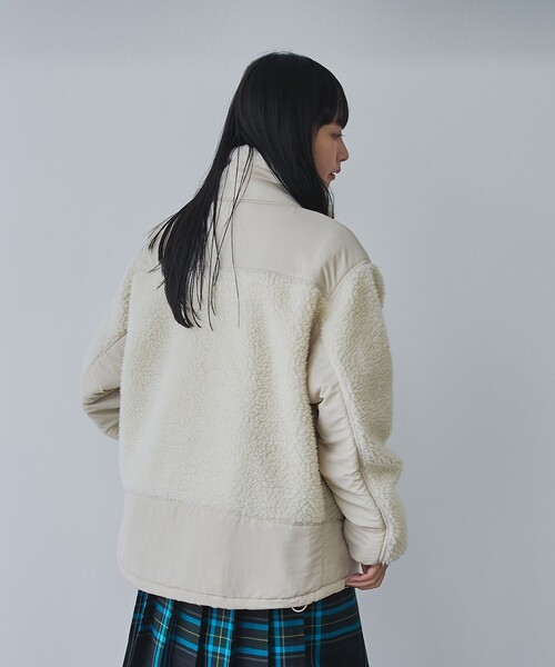 coen（コーエン）の「【そうコレ! 】頼れるデイリーブルゾン/＜PARKNIK＞スタンドボアキリカエブルゾン（WEB限定カラー）（ブルゾン・レディース・ブラック/オリーブ/ナチュラル/ネイビー・FREE）」の18枚目の写真