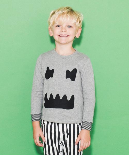 green label relaxing(グリーンレーベルリラクシング)の「【KIDS】ビックフェイスプルオーバー(Tシャツ/カットソー・キッズ・グレー/ライム・115/135/125/105/95)」の12枚目の写真