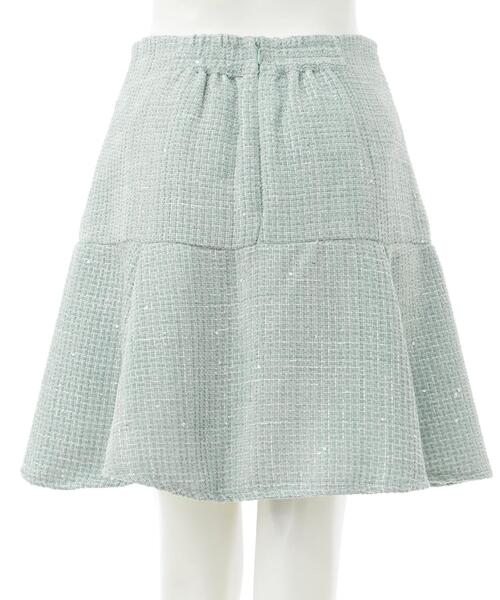 INGNI（イング）の「裾切替スパンコールツイードフレアスカート（スカート・レディース・ミント/ブラック/アイボリー・FREE）」の6枚目の写真