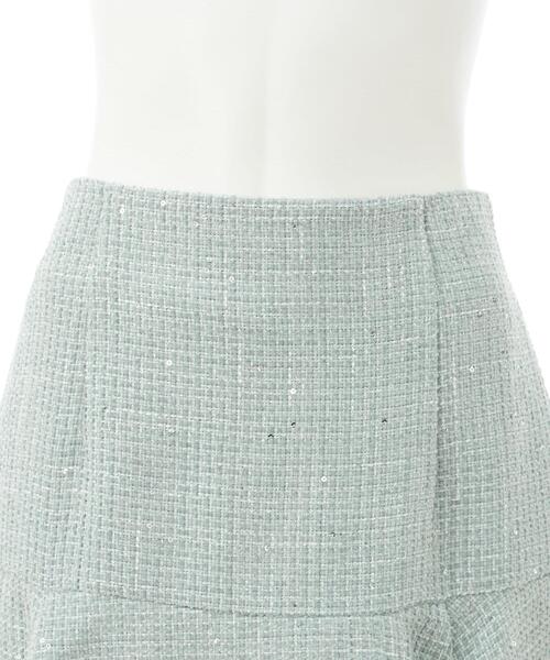 INGNI（イング）の「裾切替スパンコールツイードフレアスカート（スカート・レディース・ミント/ブラック/アイボリー・FREE）」の7枚目の写真
