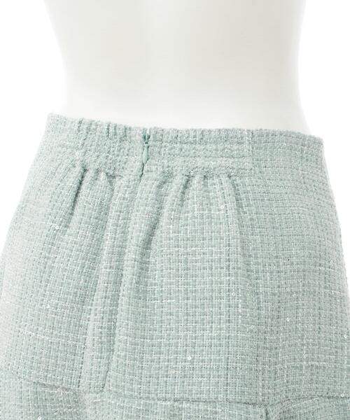 INGNI（イング）の「裾切替スパンコールツイードフレアスカート（スカート・レディース・ミント/ブラック/アイボリー・FREE）」の8枚目の写真
