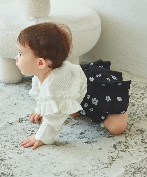 pairmanon（ペアマノン）の「【ベビー】ワッフル 2段フリル ブルマ（その他ベビーウェア・キッズ・ホワイト系その他/ブラウン/テラコッタ/ブラック系その他/ブルー・70/80）」の10枚目の写真