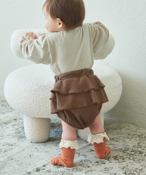 pairmanon（ペアマノン）の「【ベビー】ワッフル 2段フリル ブルマ（その他ベビーウェア・キッズ・ホワイト系その他/ブラウン/テラコッタ/ブラック系その他/ブルー・70/80）」の13枚目の写真