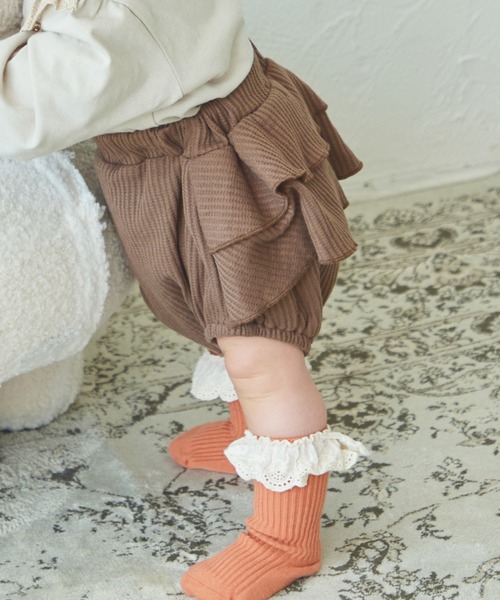 pairmanon（ペアマノン）の「【ベビー】ワッフル 2段フリル ブルマ（その他ベビーウェア・キッズ・ホワイト系その他/ブラウン/テラコッタ/ブラック系その他/ブルー・70/80）」の15枚目の写真