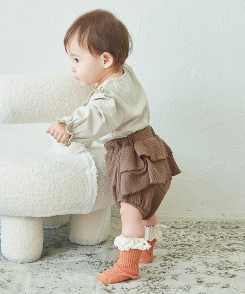 pairmanon（ペアマノン）の「【ベビー】ワッフル 2段フリル ブルマ（その他ベビーウェア・キッズ・ホワイト系その他/ブラウン/テラコッタ/ブラック系その他/ブルー・70/80）」の16枚目の写真