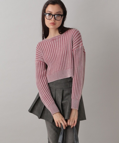 FOREVER 21(フォーエバー トゥエンティーワン)の「【2024FW】ヴィンテージライクニットプルオーバー(ニット/セーター・レディース・グレー/ピンク/ネイビー・FREE)」の6枚目の写真