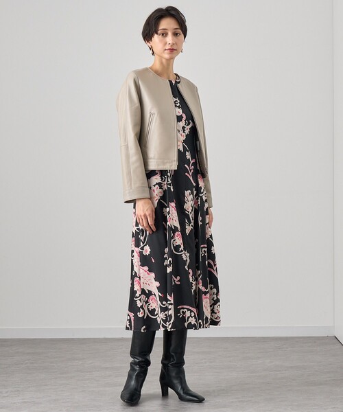 ANAYI（アナイ）の「アラベスクプリントワンピース（ワンピース・レディース・ベージュ/ブラック・36/38）」の18枚目の写真