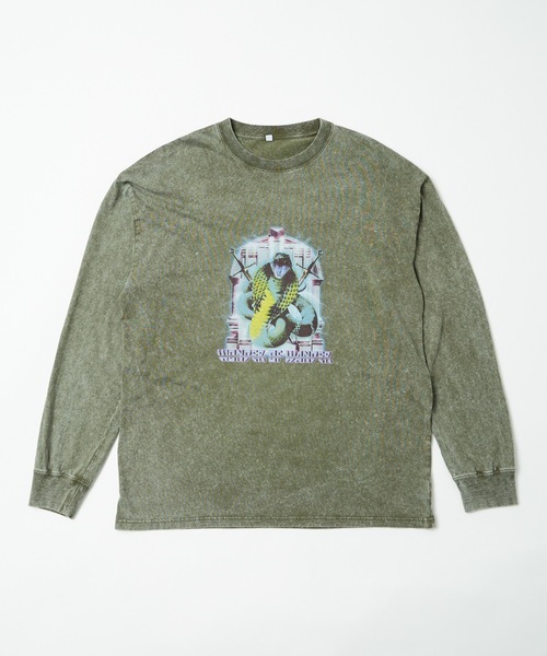 WONDER OF WANDER(ワンダーオブワンダー)の「Graphic L/S TEE A(Tシャツ/カットソー・メンズ・グリーン/ブラック・XL/L/M)」の3枚目の写真