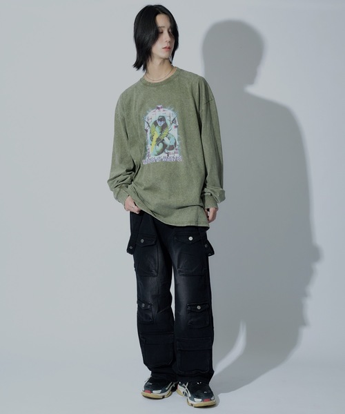WONDER OF WANDER(ワンダーオブワンダー)の「Graphic L/S TEE A(Tシャツ/カットソー・メンズ・グリーン/ブラック・XL/L/M)」の15枚目の写真