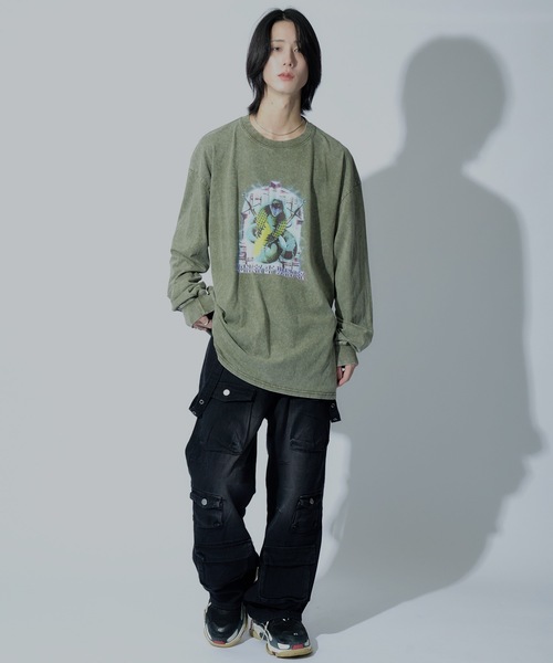 WONDER OF WANDER(ワンダーオブワンダー)の「Graphic L/S TEE A(Tシャツ/カットソー・メンズ・グリーン/ブラック・XL/L/M)」の14枚目の写真
