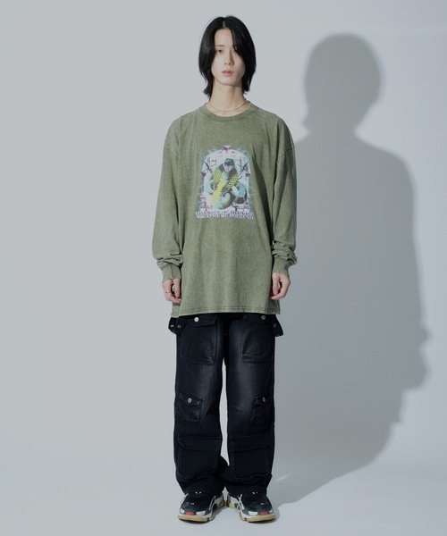 WONDER OF WANDER(ワンダーオブワンダー)の「Graphic L/S TEE A(Tシャツ/カットソー・メンズ・グリーン/ブラック・XL/L/M)」の13枚目の写真