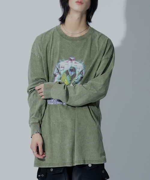 WONDER OF WANDER(ワンダーオブワンダー)の「Graphic L/S TEE A(Tシャツ/カットソー・メンズ・グリーン/ブラック・XL/L/M)」の12枚目の写真