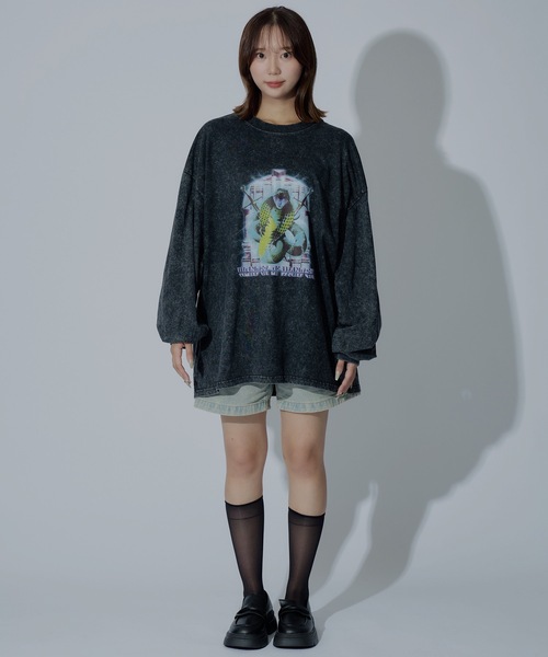WONDER OF WANDER(ワンダーオブワンダー)の「Graphic L/S TEE A(Tシャツ/カットソー・メンズ・グリーン/ブラック・XL/L/M)」の8枚目の写真