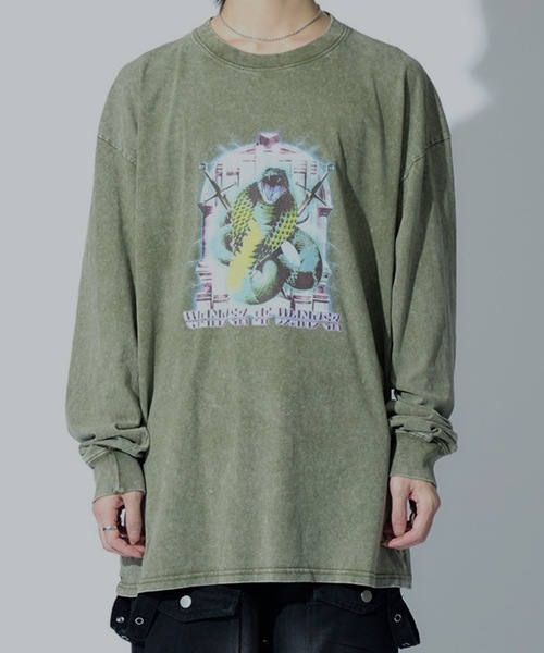 WONDER OF WANDER(ワンダーオブワンダー)の「Graphic L/S TEE A(Tシャツ/カットソー・メンズ・グリーン/ブラック・XL/L/M)」の10枚目の写真