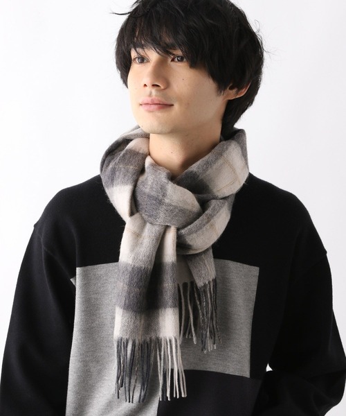 GLOBAL WORK(グローバルワーク)の「ファインタッチウールマフラー/132394(マフラー・メンズ・ライトベージュ/ライトブルー/ブラック/チャコールグレー/グレー/ダークブルー/ベージュ/ネイビー・FREE)」の4枚目の写真