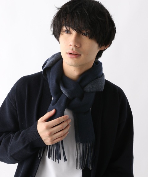 GLOBAL WORK(グローバルワーク)の「ファインタッチウールマフラー/132394(マフラー・メンズ・ライトベージュ/ライトブルー/ブラック/チャコールグレー/グレー/ダークブルー/ベージュ/ネイビー・FREE)」の7枚目の写真