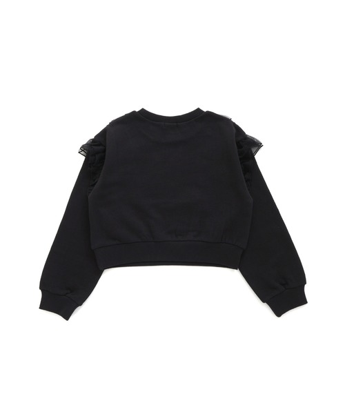 JENNI love(ジェニィラブ)の「【あったか】裏起毛チュールフリルトレーナー(スウェット・キッズ・ブラック/ミント/ラベンダー・130cm/140cm/150cm/160cm)」の12枚目の写真