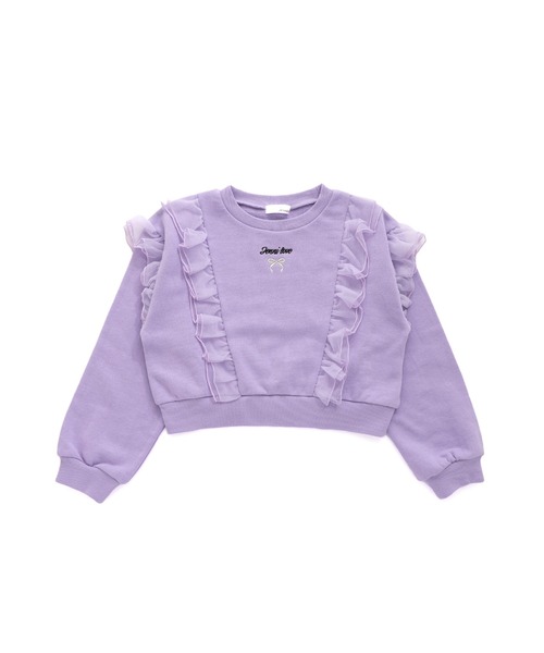 JENNI love(ジェニィラブ)の「【あったか】裏起毛チュールフリルトレーナー(スウェット・キッズ・ブラック/ミント/ラベンダー・130cm/140cm/150cm/160cm)」の13枚目の写真
