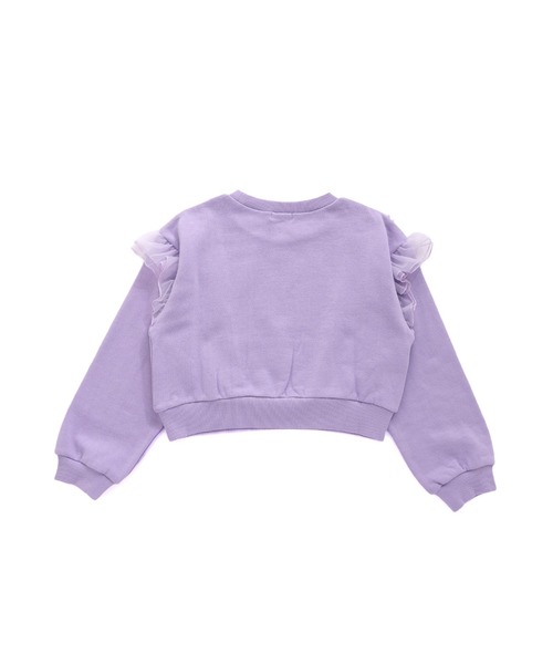 JENNI love(ジェニィラブ)の「【あったか】裏起毛チュールフリルトレーナー(スウェット・キッズ・ブラック/ミント/ラベンダー・130cm/140cm/150cm/160cm)」の14枚目の写真