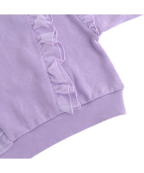 JENNI love(ジェニィラブ)の「【あったか】裏起毛チュールフリルトレーナー(スウェット・キッズ・ブラック/ミント/ラベンダー・130cm/140cm/150cm/160cm)」の22枚目の写真