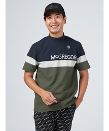 McGREGOR GOLF（マックレガーゴルフ）の「McGREGOR GOLF <メンズ＞ ハーフスリーブバイカラーモックネックT（Tシャツ/カットソー）」