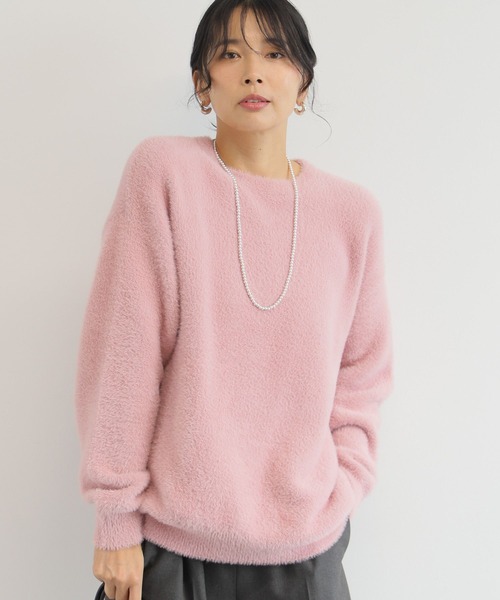 BARNYARDSTORM（バンヤードストーム）の「BARNYARDSTORM / フェザーヤーンニットプルオーバー【WEB限定カラー】（ニット/セーター・レディース・モカ/レオパード/ピンク/ゼブラ/ブラック・FREE）」の3枚目の写真