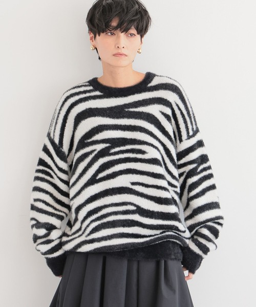 BARNYARDSTORM（バンヤードストーム）の「BARNYARDSTORM / フェザーヤーンニットプルオーバー【WEB限定カラー】（ニット/セーター・レディース・モカ/レオパード/ピンク/ゼブラ/ブラック・FREE）」の20枚目の写真