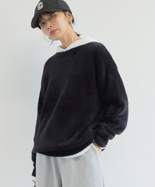 BARNYARDSTORM（バンヤードストーム）の「BARNYARDSTORM / フェザーヤーンニットプルオーバー【WEB限定カラー】（ニット/セーター・レディース・モカ/レオパード/ピンク/ゼブラ/ブラック・FREE）」の11枚目の写真