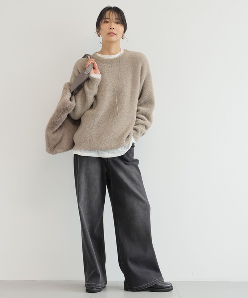 BARNYARDSTORM（バンヤードストーム）の「BARNYARDSTORM / フェザーヤーンニットプルオーバー【WEB限定カラー】（ニット/セーター・レディース・モカ/レオパード/ピンク/ゼブラ/ブラック・FREE）」の15枚目の写真