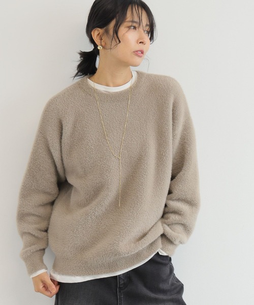 BARNYARDSTORM（バンヤードストーム）の「BARNYARDSTORM / フェザーヤーンニットプルオーバー【WEB限定カラー】（ニット/セーター・レディース・モカ/レオパード/ピンク/ゼブラ/ブラック・FREE）」の16枚目の写真