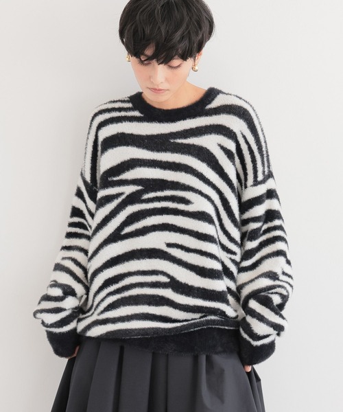 BARNYARDSTORM（バンヤードストーム）の「BARNYARDSTORM / フェザーヤーンニットプルオーバー【WEB限定カラー】（ニット/セーター・レディース・モカ/レオパード/ピンク/ゼブラ/ブラック・FREE）」の21枚目の写真