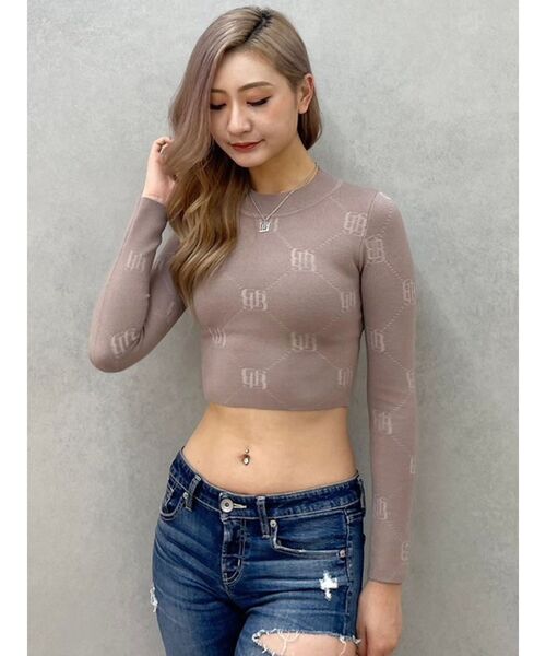 GYDA（ジェイダ）の「GYGY patternプチハイニットトップス