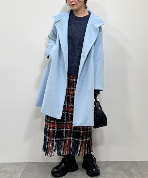 Green Parks(グリーンパークス)の「ブークレニットプルオーバー(ニット/セーター・レディース・ネイビー/オレンジ/ピンク・FREE)」の5枚目の写真