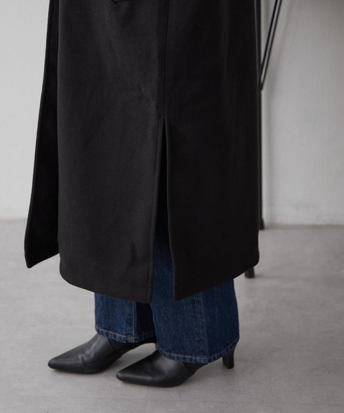 Remind me and forever（リマインドミーアンドフォーエバー）の「サイドスリットテーラードコート（チェスターコート・レディース・ブラウン/ブラック/アイボリー/ブルー/グレイッシュベージュ・FREE）」の14枚目の写真