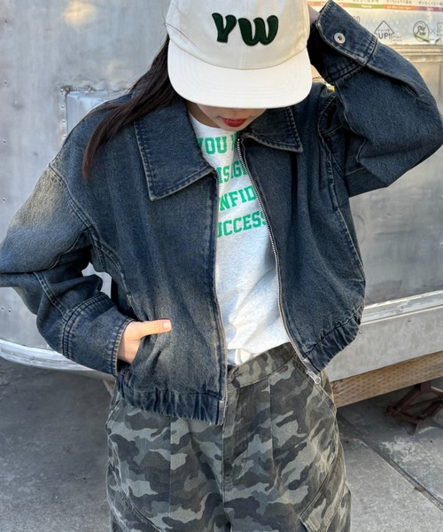CIAOPANIC TYPY(チャオパニックティピー)の「【UNISEX】デニムショートジャケット/セットアップ対応(デニムジャケット・メンズ・ブルー/ネイビー/ブラック・LARGE/MEDIUM)」の10枚目の写真
