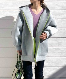 Q | ダンボール コクーン袖フーディーアウター(その他アウター)