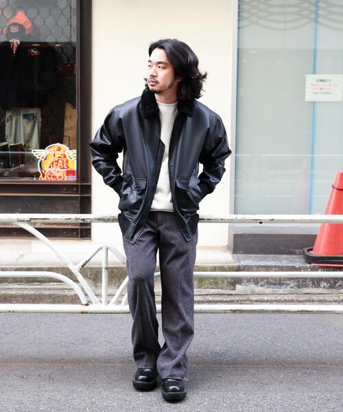 Alpha Industries(アルファインダストリーズ)の「ALPHA(アルファ)【メンズ】【WEB限定】G1フェイクレザージャケット(ミリタリージャケット・メンズ・ブラック・M/L/XL)」の14枚目の写真