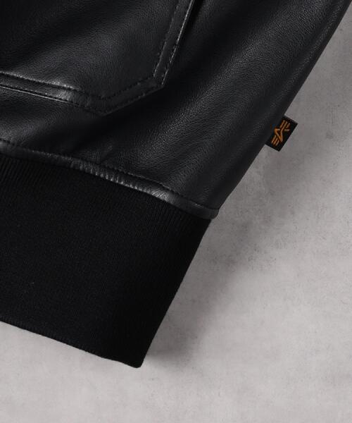 Alpha Industries(アルファインダストリーズ)の「ALPHA(アルファ)【メンズ】【WEB限定】G1フェイクレザージャケット(ミリタリージャケット・メンズ・ブラック・M/L/XL)」の19枚目の写真