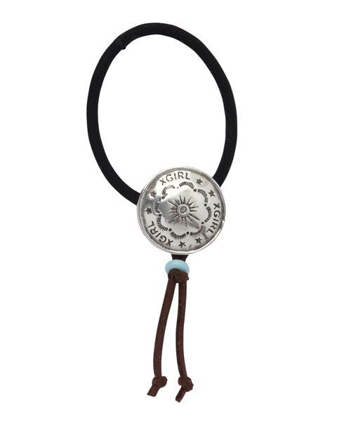 X-girl（エックスガール）の「CONCHO HAIR ELASTIC（ヘアゴム・レディース・レッド/ブルー・ONE SIZE）」の2枚目の写真