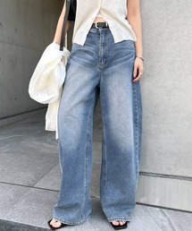 andme | ワイドデニムカーブパンツ(デニムパンツ)