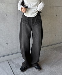 andme(アンドミー)のワイドデニムカーブパンツ(デニムパンツ)