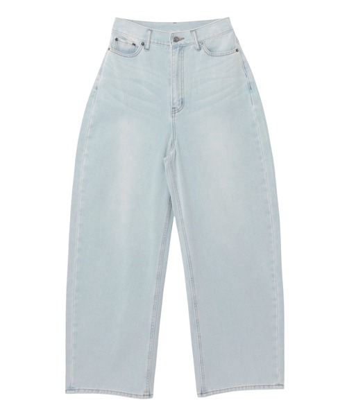 andme(アンドミー)の「ワイドデニムカーブパンツ(デニムパンツ・レディース・ブラック/ライトブルー/ブルー・L/M)」の17枚目の写真