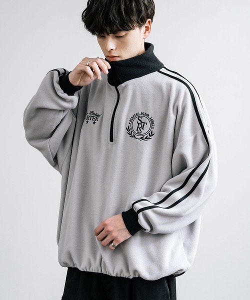 STARTERスターターグレーオーバーサイズプルオーバー長袖フリーススウェット STARTER スターター アーチロゴ スウェット パーカー プルオーバー ロゴ メンズ トレーナー ブランド カジュアル オーバーサイズ コットン  アメカジ ストリート 白 黒 グレー おしゃれ X50214J プレゼント ギフト | j・x・t-style