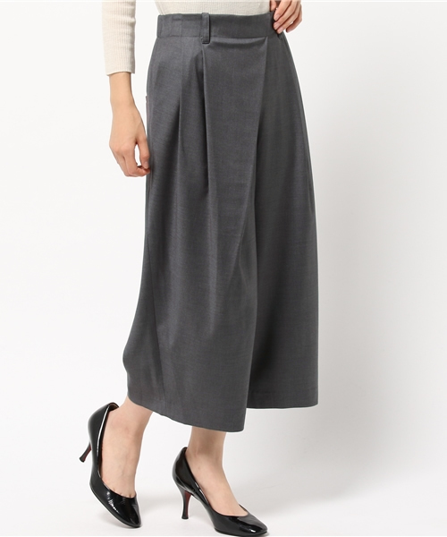 MILKFED.（ミルクフェド）の「T/R WRAP PANTS（ラップパンツ/パンツ）（その他パンツ・レディース・アッシュグレー/ネイビー・ONE SIZE）」の3枚目の写真