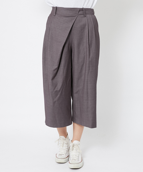 MILKFED.（ミルクフェド）の「T/R WRAP PANTS（ラップパンツ/パンツ）（その他パンツ・レディース・アッシュグレー/ネイビー・ONE SIZE）」の7枚目の写真