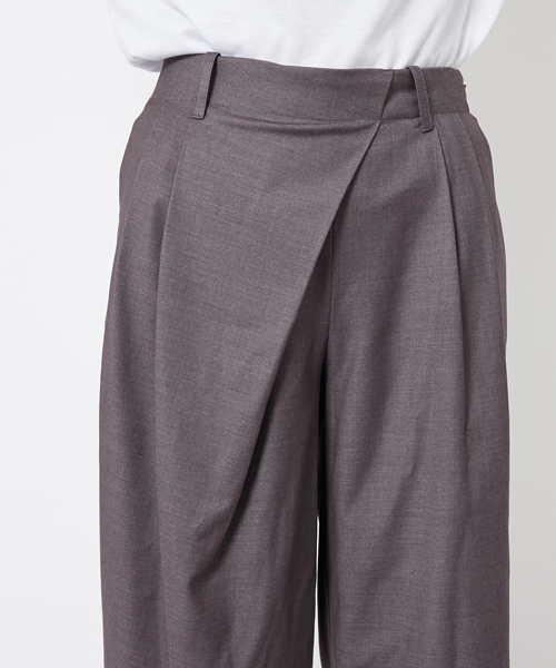 MILKFED.（ミルクフェド）の「T/R WRAP PANTS（ラップパンツ/パンツ）（その他パンツ・レディース・アッシュグレー/ネイビー・ONE SIZE）」の10枚目の写真